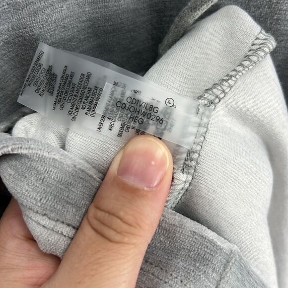 Calvin Klein Velour Partial Zip Hooded Sportswear Dress- Gray- Size Med- NWT - Picture 7 of 7